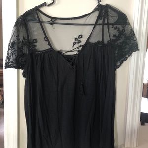 Black lace shirt